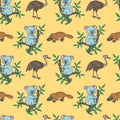 Platypus,Ostrich,Koala