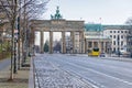 Platz des 18. Maerz 18 of March Square with the Brandenburg Gate in Berlin, Germany