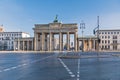 Platz des 18. Maerz 18 of March Square with the Brandenburg Gate in Berlin, Germany