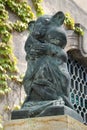 Plauen, Germany - August 23, 2023: Figure of a hamster as a symbol of the Sparkasse (Savings bank)