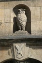 Plauen, Germany - August 23, 2023: Figure of a owl as a symbol of the Sparkasse (Savings bank)