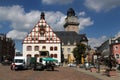 Plauen, Germany - August 23, 2023: Town hall in the historical centre of Plauen, Saxony, Germany