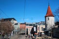 Plauen, Germany - March 16, 2023: Nonnenturm, the last remaining tower of the old city fortifications in Plauen