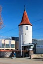 Plauen, Germany - March 16, 2023: Nonnenturm, the last remaining tower of the old city fortifications in Plauen