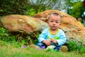 Play alone Baby(Asia, China, Chinese) Royalty Free Stock Photo