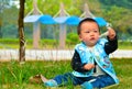 Play alone Baby(Asia, China, Chinese) Royalty Free Stock Photo