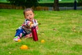 Play alone Baby(Asia, China, Chinese) Royalty Free Stock Photo