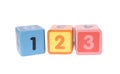 Play blocks with 123 numbers Royalty Free Stock Photo