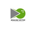 Play Bowling logo template design vector, Illustration, Creative symbol, Icon