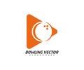 Play Bowling logo template design vector, Illustration, Creative symbol, Icon