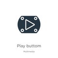 Play buttom icon vector. Trendy flat play buttom icon from multimedia collection isolated on white background. Vector illustration