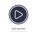 play buttom icon on white background. Simple element illustration from Multimedia concept