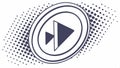 Play button design element for media and interface themes vector design Generative AI