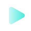 Play button flat gradient color ui icon Royalty Free Stock Photo