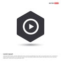 Play button icon Hexa White Background icon template Royalty Free Stock Photo