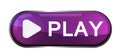 Play button icon sign element logo in purple colored on white background