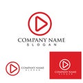 Play button logo and symbol icon vector eps Royalty Free Stock Photo