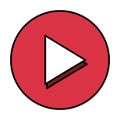 play button media player icon Royalty Free Stock Photo