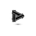 Play button multimedia logo graphic Royalty Free Stock Photo