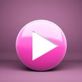 Play button. Pink