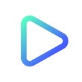 Play button pixel perfect gradient linear ui icon Royalty Free Stock Photo