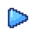 Play button pixelated RGB color ui icon Royalty Free Stock Photo