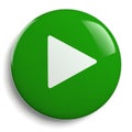 Play Push Button Green Circle