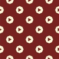 Play button seamless pattern isolated on color background Royalty Free Stock Photo