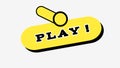 Play Button Vector â Bold Yellow Game UI Icon with Shadow Effect Royalty Free Stock Photo