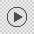 Play button vector icon isolated Royalty Free Stock Photo