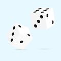 Casino betting roll dice vector Royalty Free Stock Photo
