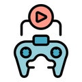 Play chest icon vector flat Royalty Free Stock Photo
