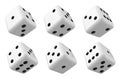 Play 3d isolated white casino game dice vector