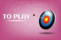 Play dart game illustration design.Sport target win concept. Business success symbol Royalty Free Stock Photo