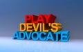 play devil\'s advocate on blue Royalty Free Stock Photo