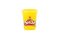 Play-Doh clay in a yellow small container with Yellow cover Royalty Free Stock Photo