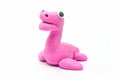 Play doh Elasmosaurus on white background Royalty Free Stock Photo