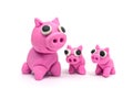 Play doh Family Pig on white background