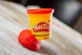 Play-Doh jar tilt Royalty Free Stock Photo