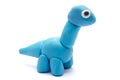 Play dough Brachiosaurus on white background