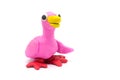 Play dough Duck mather and son on white background Royalty Free Stock Photo