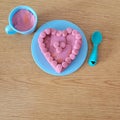 Play dough Heart cake valentine Royalty Free Stock Photo