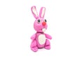 Play dough rabbit on white background Royalty Free Stock Photo