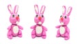 Play dough rabbit on white background Royalty Free Stock Photo