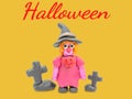 Play dough Witch on white background Royalty Free Stock Photo