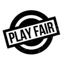 Play Fair rubber stamp