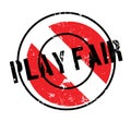 Play Fair rubber stamp