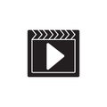 Play film icon symbol design vector Royalty Free Stock Photo