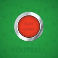 Play game detailed button. Vector illustration. Royalty Free Stock Photo