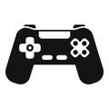 Play game joystick icon simple vector. Coping skills